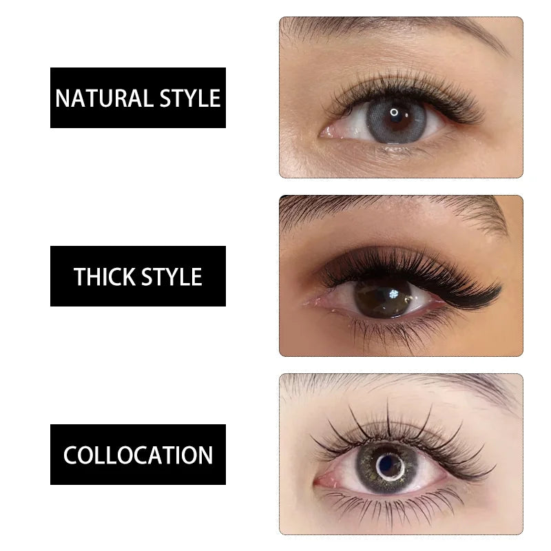Self Blooming Eyelash Extensions | Easy Fanning Volume Lashes 0.03 0.05 0.07 C D Curl detail view