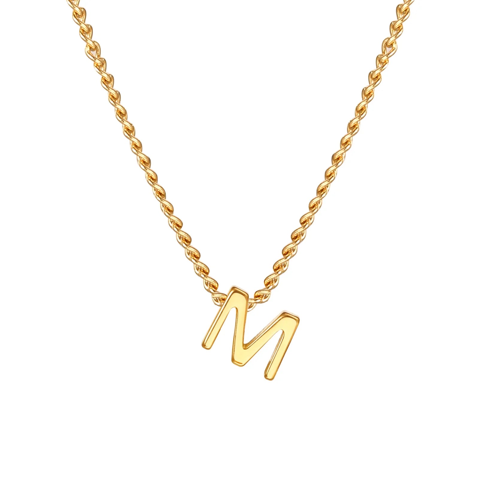 Vnox Chic Tiny A-Z Letters Necklaces for Women Girls, Gold Color Stainless Steel In additional angle