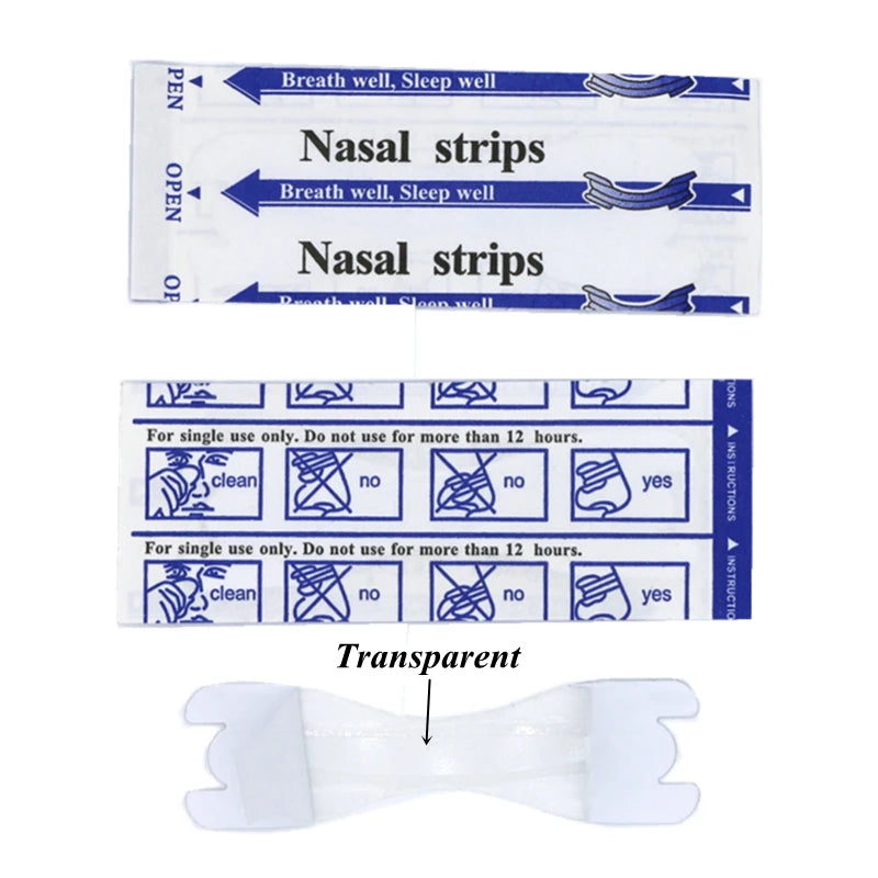 Transparent Nasal Strips 50 Pack | Anti-Snoring Nose Strips for Better Breathing detail view