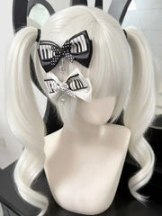 Gothic Musical Note Polka Dot Bow Hair Clip Barrettes alternate view