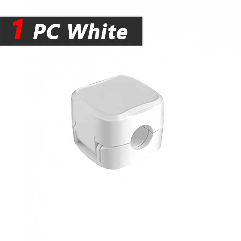 iLMH Non-magnetic Strong Cable Clips Adjustable Cord Holder, Adhesive Under Desk Mgmt close-up view