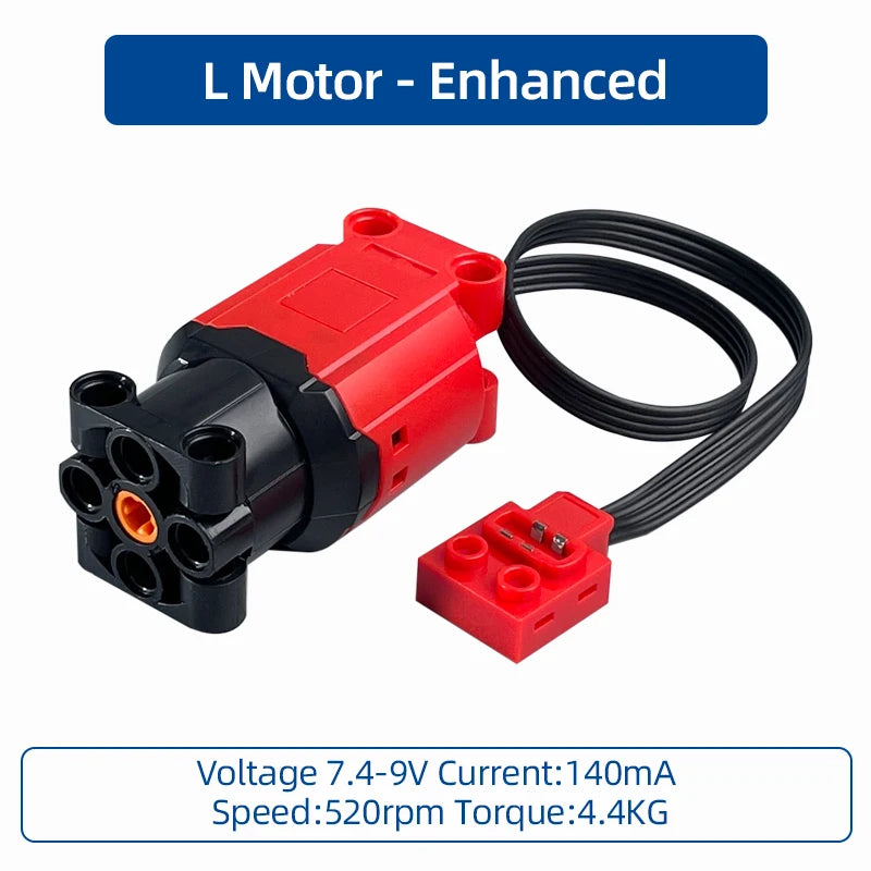 MOC Power Functions Enhanced Version M L XL Servo Red Motor Technical Part Building Bl close-up view