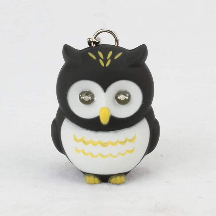 LED Owl Keychain with Sound and Light | Cute Bag Pendant for Keys alternate view