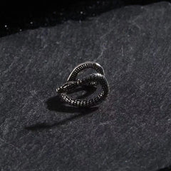New In Vintage Copper Snake U-Shaped Ear Clip Earrings Ear No Piercing Earrings Women close-up view