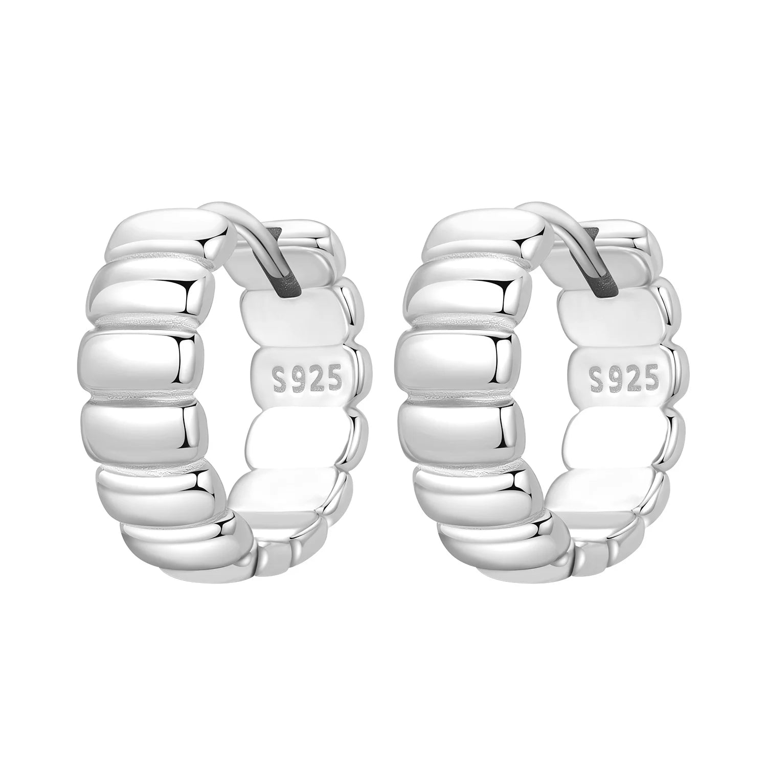 Orstarry S925 Sterling Silver 18k Gold Modern Square Earrings Hoop Earrings For Wom additional angle