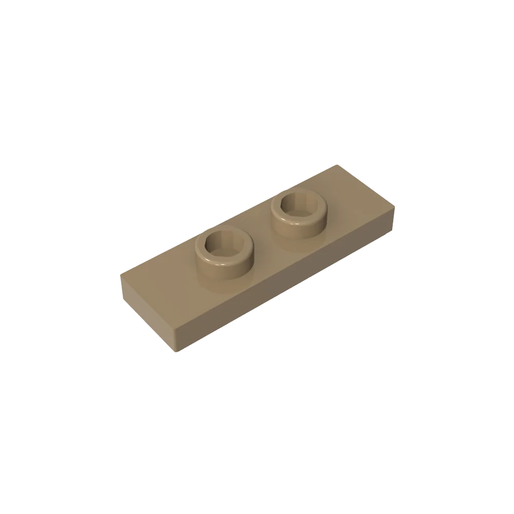 Gobricks GDS-1504 Plate, Modified 1 x 3 with 2 Studs (Double Jumper) | Compatible Buil close-up view