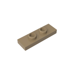 Gobricks GDS-1504 Plate, Modified 1 x 3 with 2 Studs (Double Jumper) | Compatible Buil close-up view