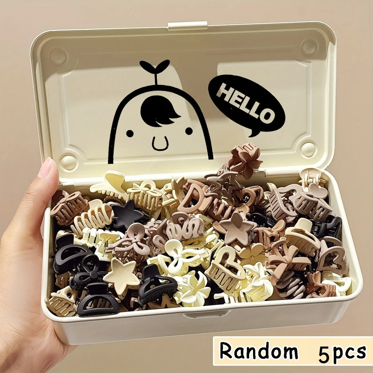 Beige Hair Pins 5-30pcs, Non-Slip Small Hair Clips for Women, Mixed Pack for Fine Hair Gift Idea
