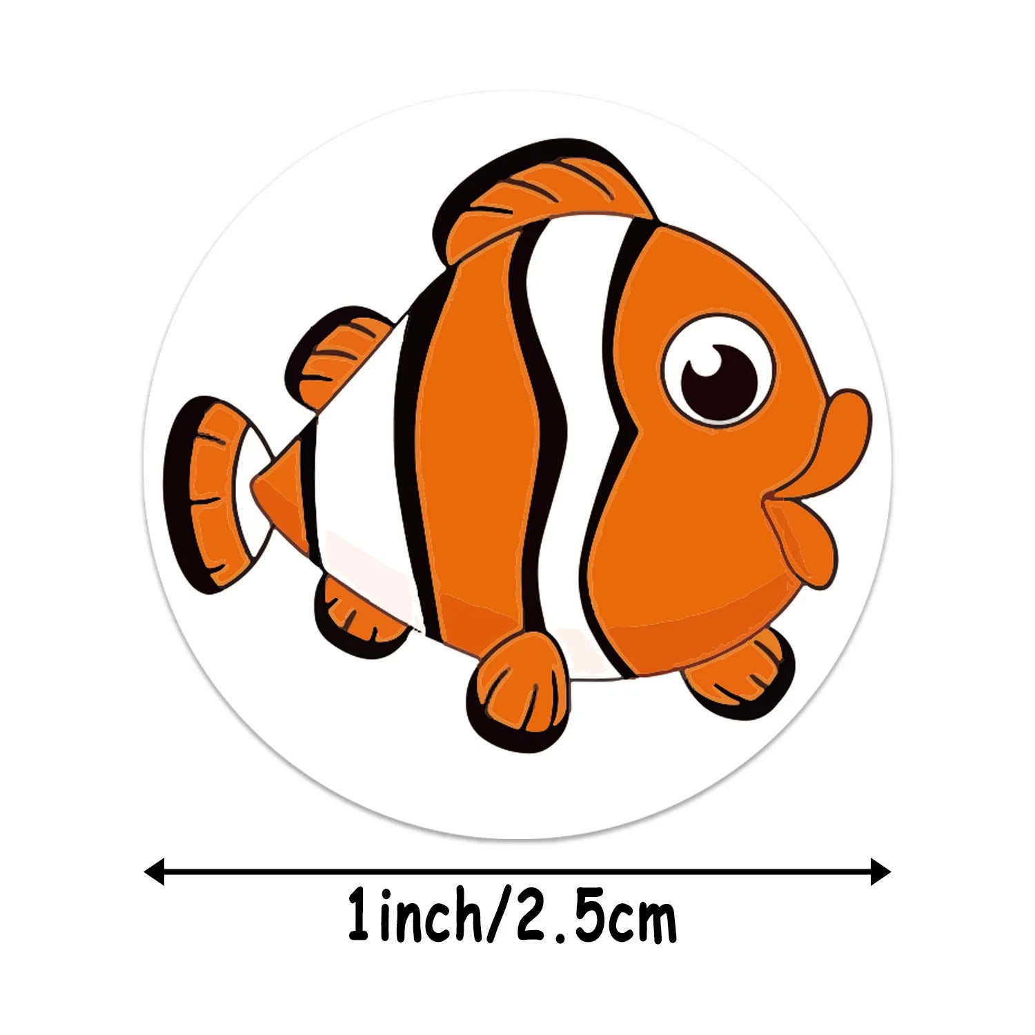 500 Cute Sea Animal Stickers for Kids Reward Labels | Encouragement Sticker Roll alternate view