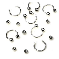 90/45 Pcs Mixed Styles Stainless Steel Eyebrow Navel Belly Lip Tongue Nose Piercing Bar detail view