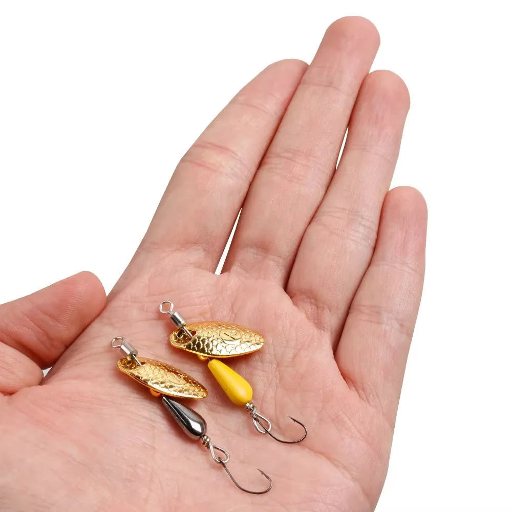 1Pcs Spinner Spoon Metal Bait Fishing Lure 5.5cm/2.8g Sequins Long Shot Spoon Baits for Bass Trout P