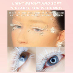 Honey Eyelash 40D White Cluster Eyelash Hot Melt DIY Pure White Wedding Lash Party Makeup Winter Christmas Eyelashes