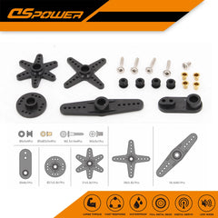 Servo Arm Set 25T 28T Double Head Round Steering Gear for RC Helicopter alternate view