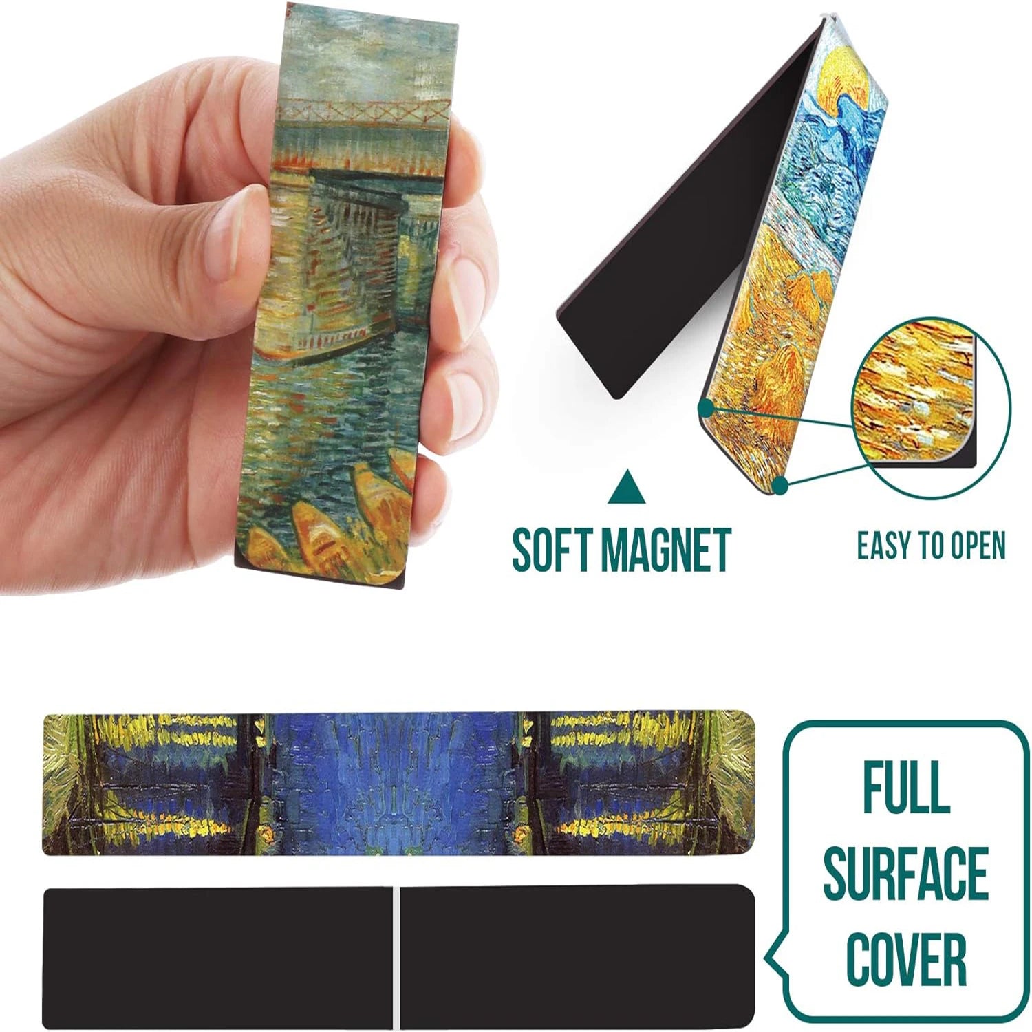 2.5Inch 4PCS Bookmarks with Magnet Book Markers Page Clip for Students Teachers Schoo lifestyle view
