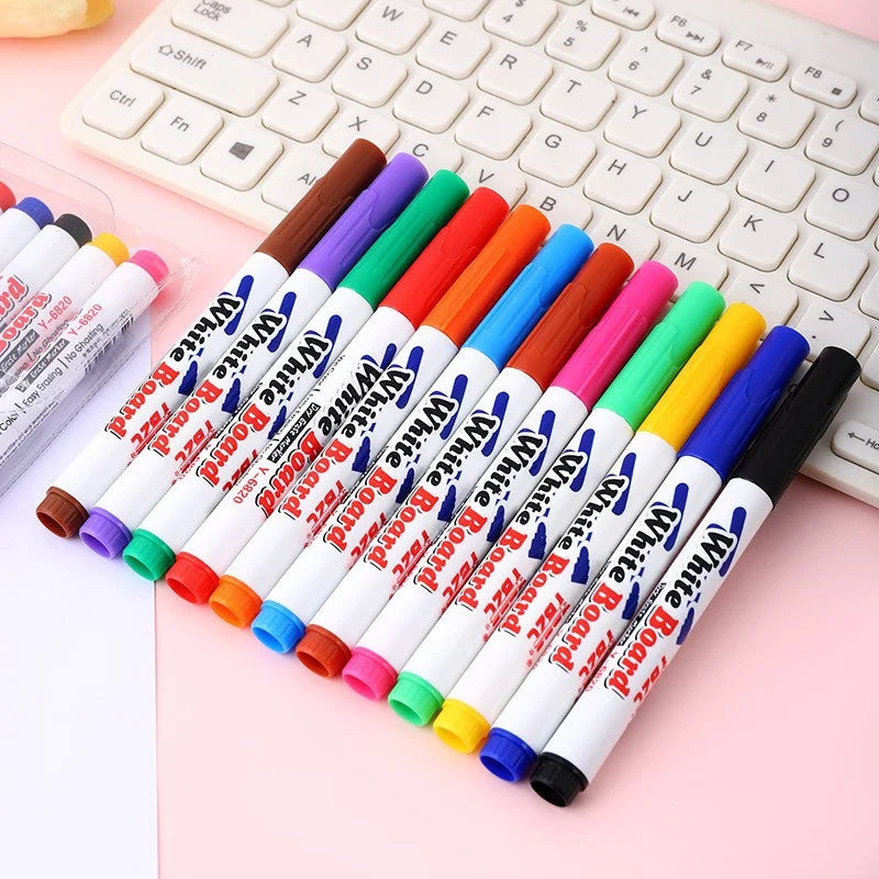 12Pcs Magical Water Painting Pen Toy Markers Floating Ink Pen Doodle Water Pens Mon additional angle