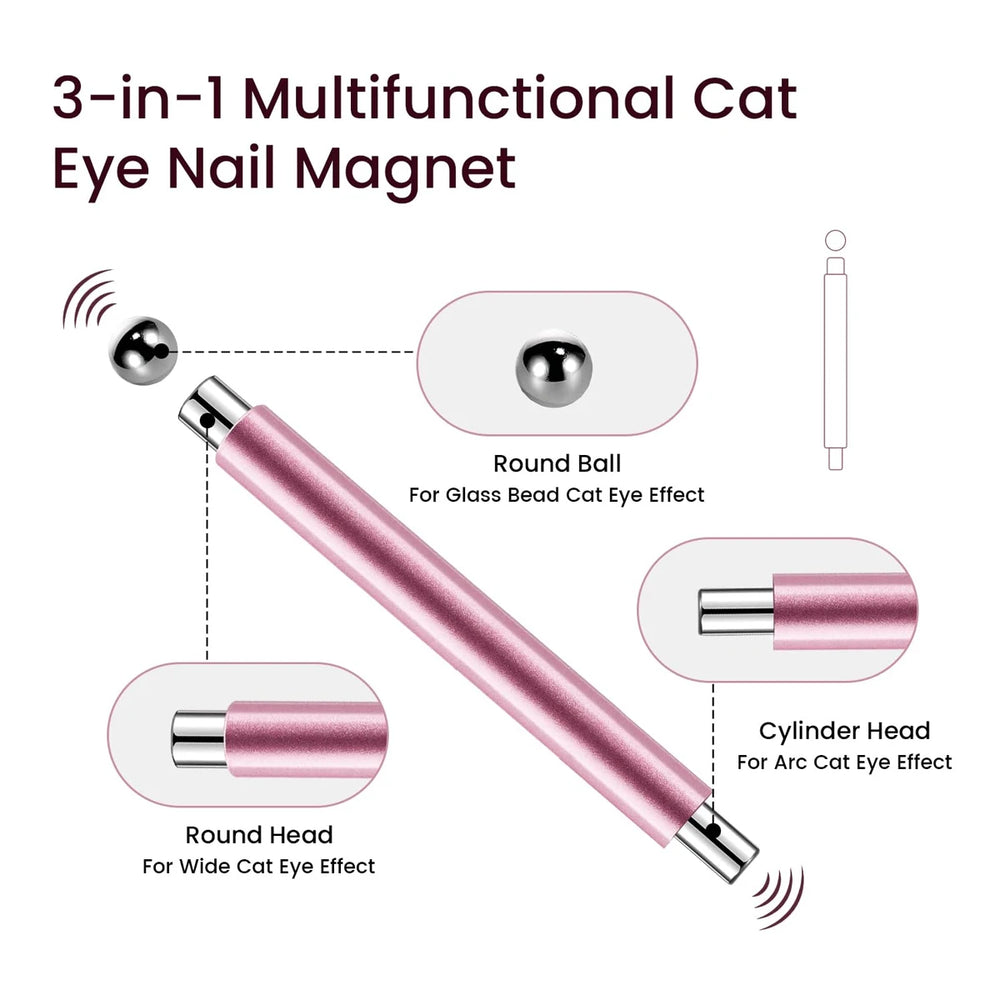 LINMANDA 3 In 1 Dual Headed Cat Eye Nail Art Magnetic Stick Multifunctional Nail Art alternate view