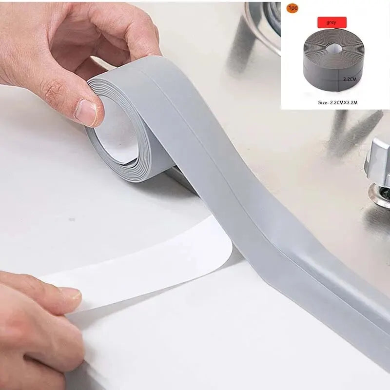 Kitchen Anti-Mold Waterproof Tape | Moisture-Proof Gap Sealer for Sinks close-up view