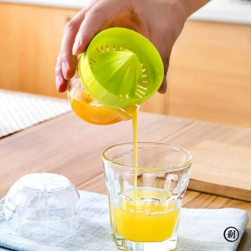 Manual Citrus Juicer with Lid | No Mess Lemon Squeezer for Fresh Juice lifestyle view