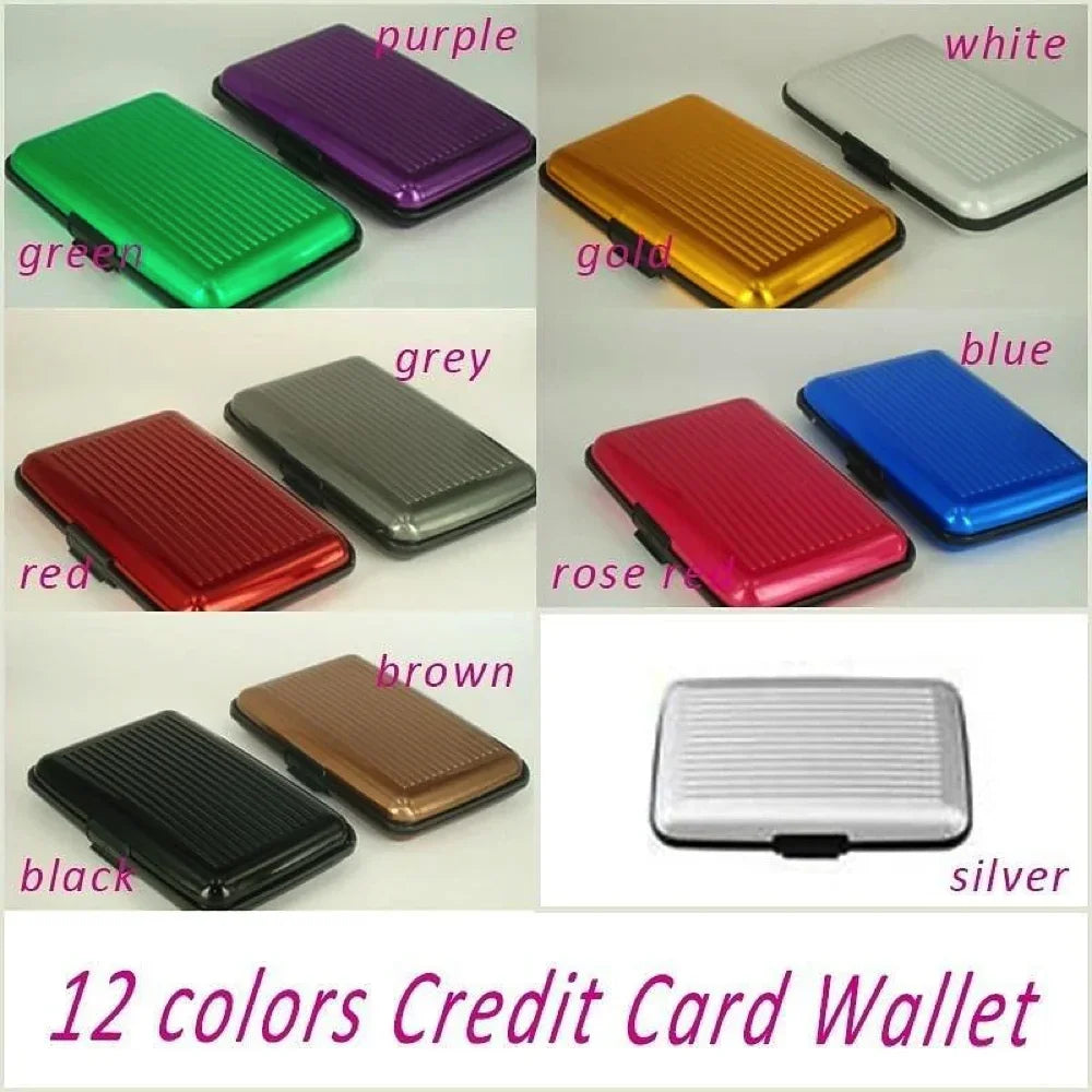 Metal Credit Card Holder Wallet | Slim Waterproof Card Protector lifestyle view