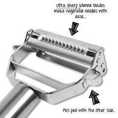 Stainless Steel Double-Head Vegetable Peeler | Multi-Function Kitchen Tool close-up view