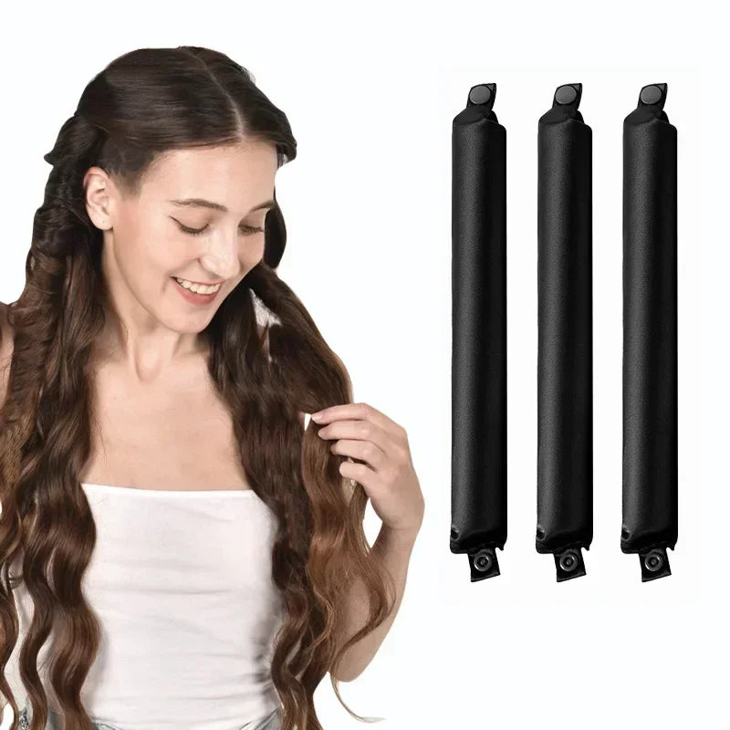 Satin Heatless Curling Rod Headband | No Heat Hair Curlers for Overnight Soft Curls alternate view