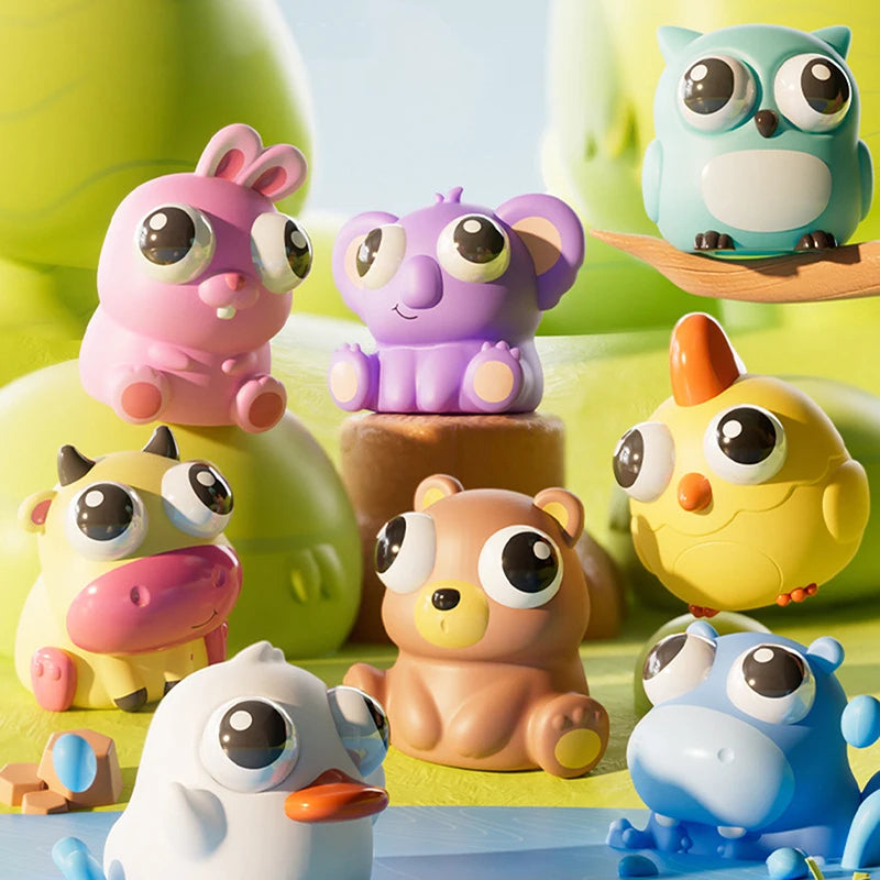 Pop Eye Squeeze Cartoon Animal Sensory Toys Fun Novelty Fidget Stress Relief Anxiety Eyeball Bouncin