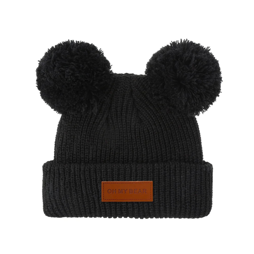 Solid Knit Baby Beanie | Unisex Infant Hat for Fall and Winter lifestyle view