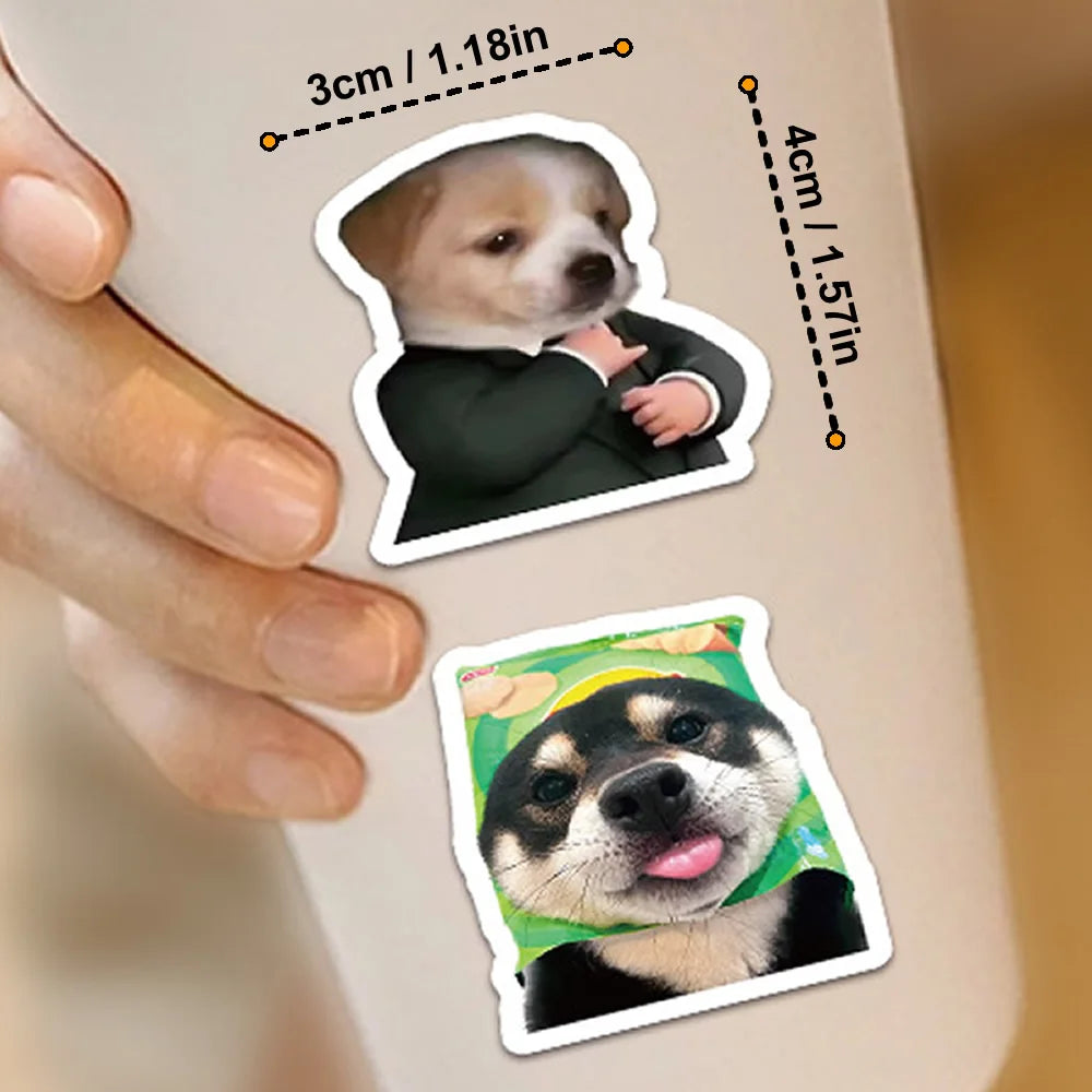 30/60/180 Funny Dogs Stickers Cartoon Cute Decals Toy Stationery Guitar Phone Bicycle alternate view