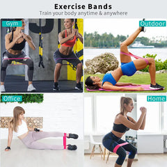 Resistance Loop Exercise Bands Set | 5 Levels Elastic Bands for Strength Training close-up view