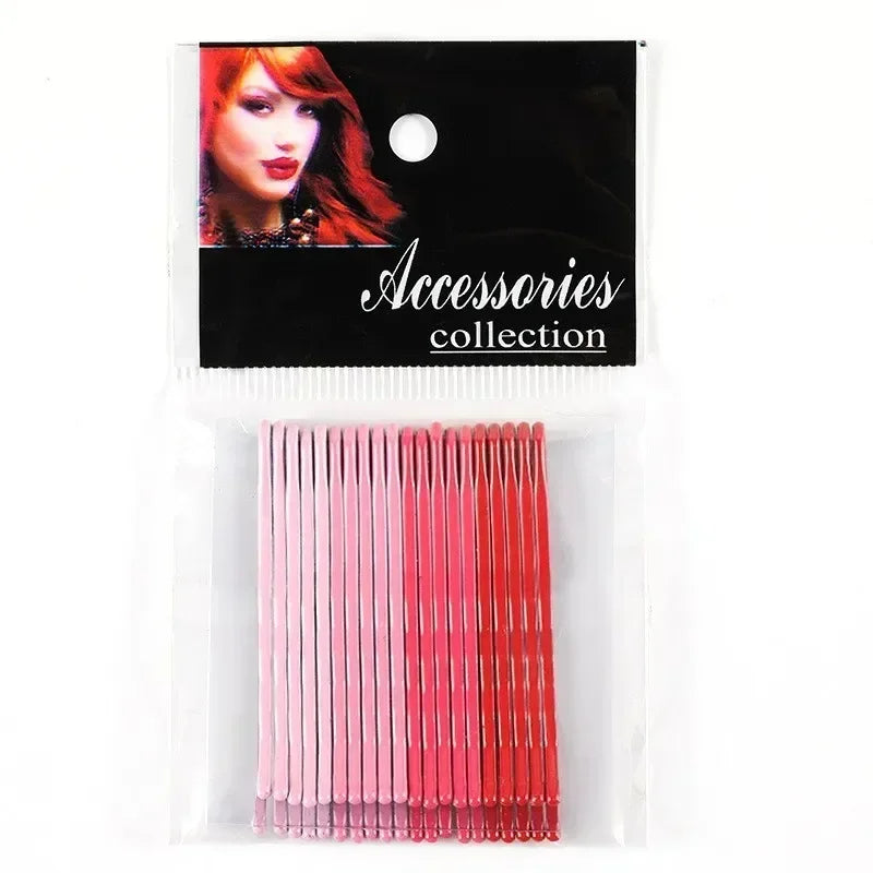 12/20pcs Candy Color Metal Hair Clips Curly Wavy Grips Bobby Pins Women Girls Hairpin lifestyle view