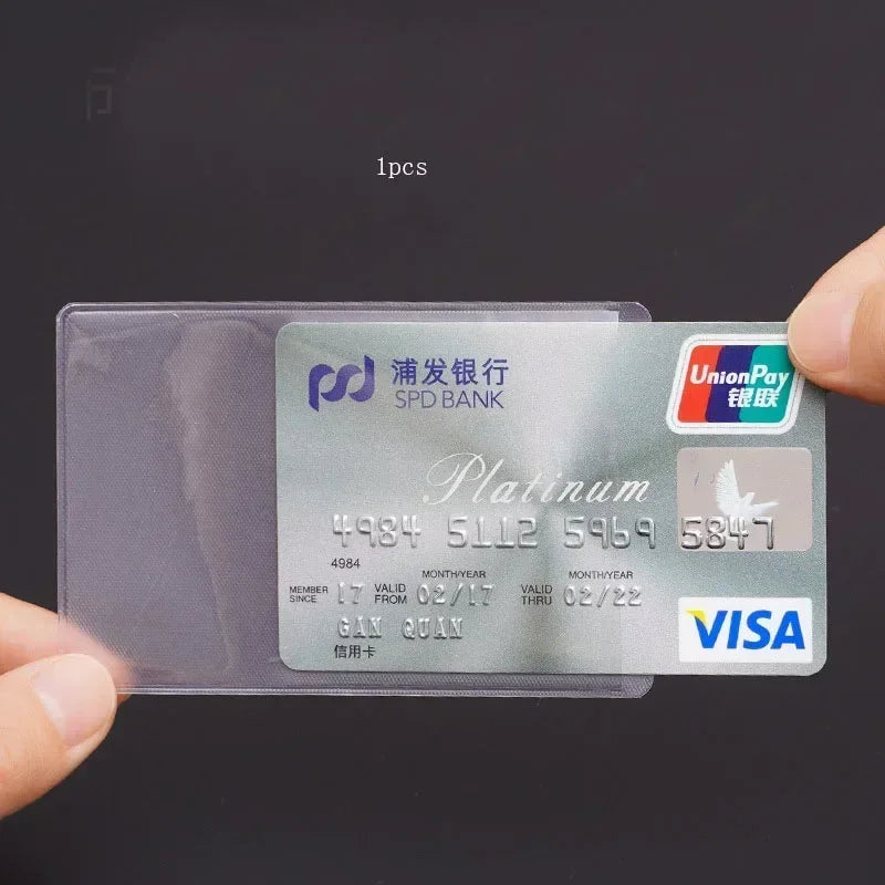Transparent PVC Card Holder | Waterproof ID Badge Cover lifestyle view