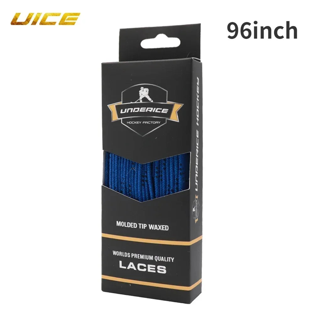 UICE Ice Hockey Shoelaces Box-Packed Ice Hockey Skate Laces 84/96/108/120in Dual Layer close-up view