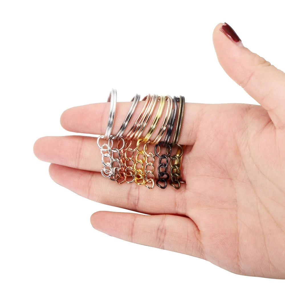 110Pcs Keychain Open Jump Rings Eye Pins Jewelry Making Accessories Kits for DIY Ep additional angle