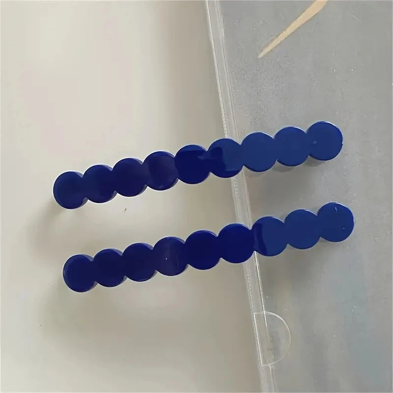 2pcs/set Cute Bobby Pins Acetate Hair Clip Side Pin Colorful Barrettes Lace Wave Geom lifestyle view