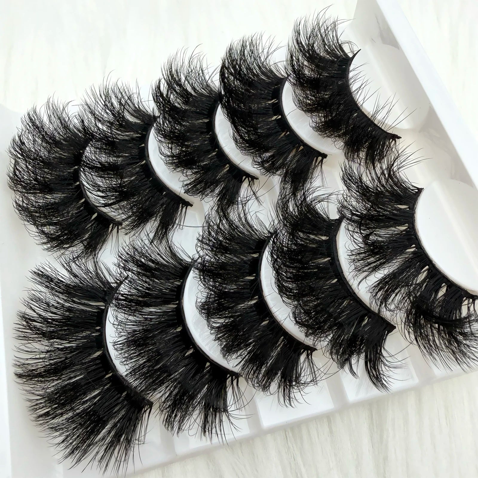 5 Pairs 3D Faux Mink Lashes Dramatic Volume Thick Lashes Fluffy Natural False Eyelash alternate view