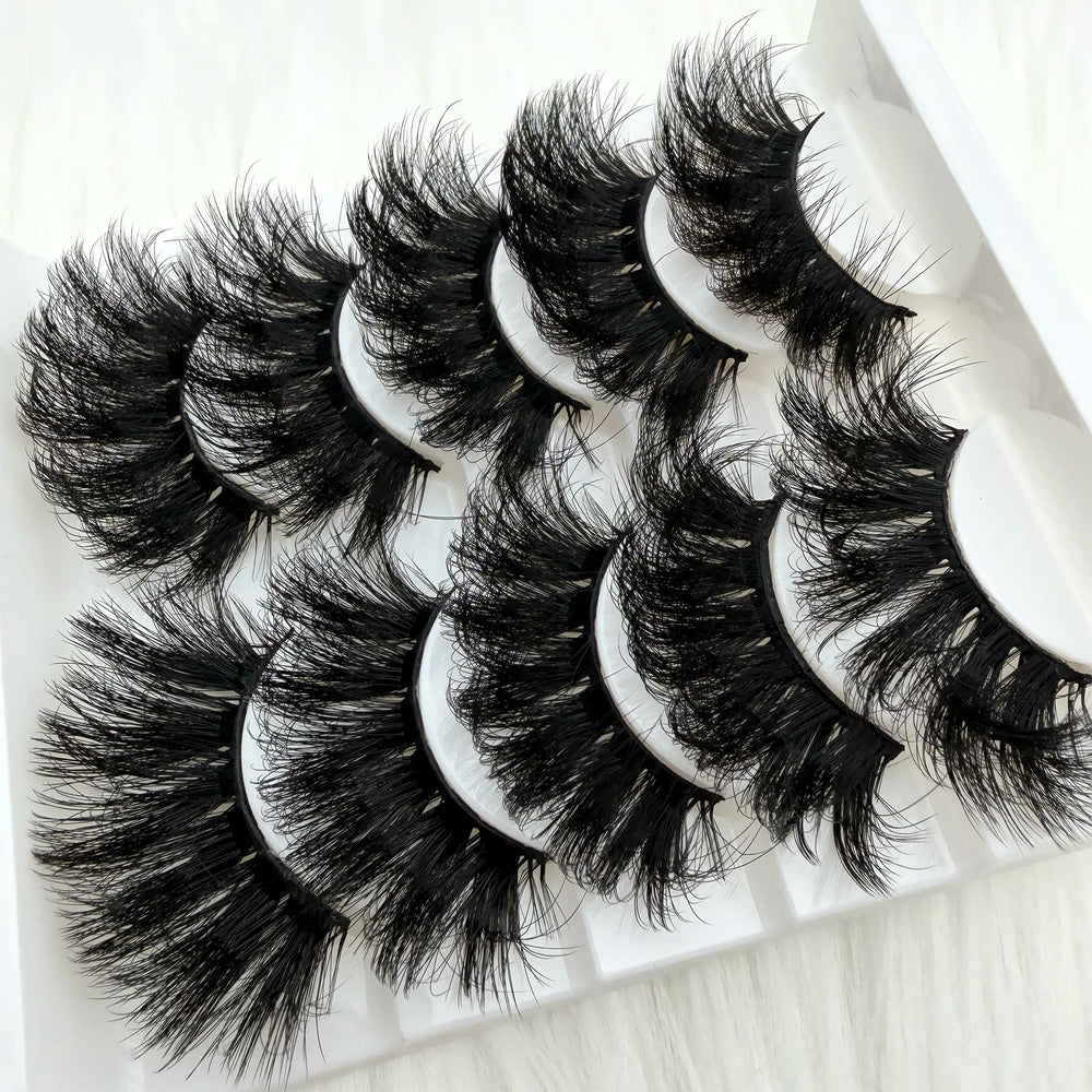 5 Pairs 3D Faux Mink Lashes Dramatic Volume Thick Lashes Fluffy Natural False Eyelash alternate view