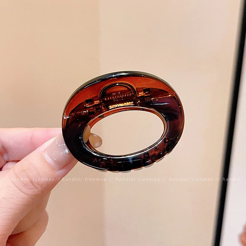 1pc Premium Acetate Hollow Shark Clip 2026 New Back of Head Hair Claw for Women Thin Hair Volumizing