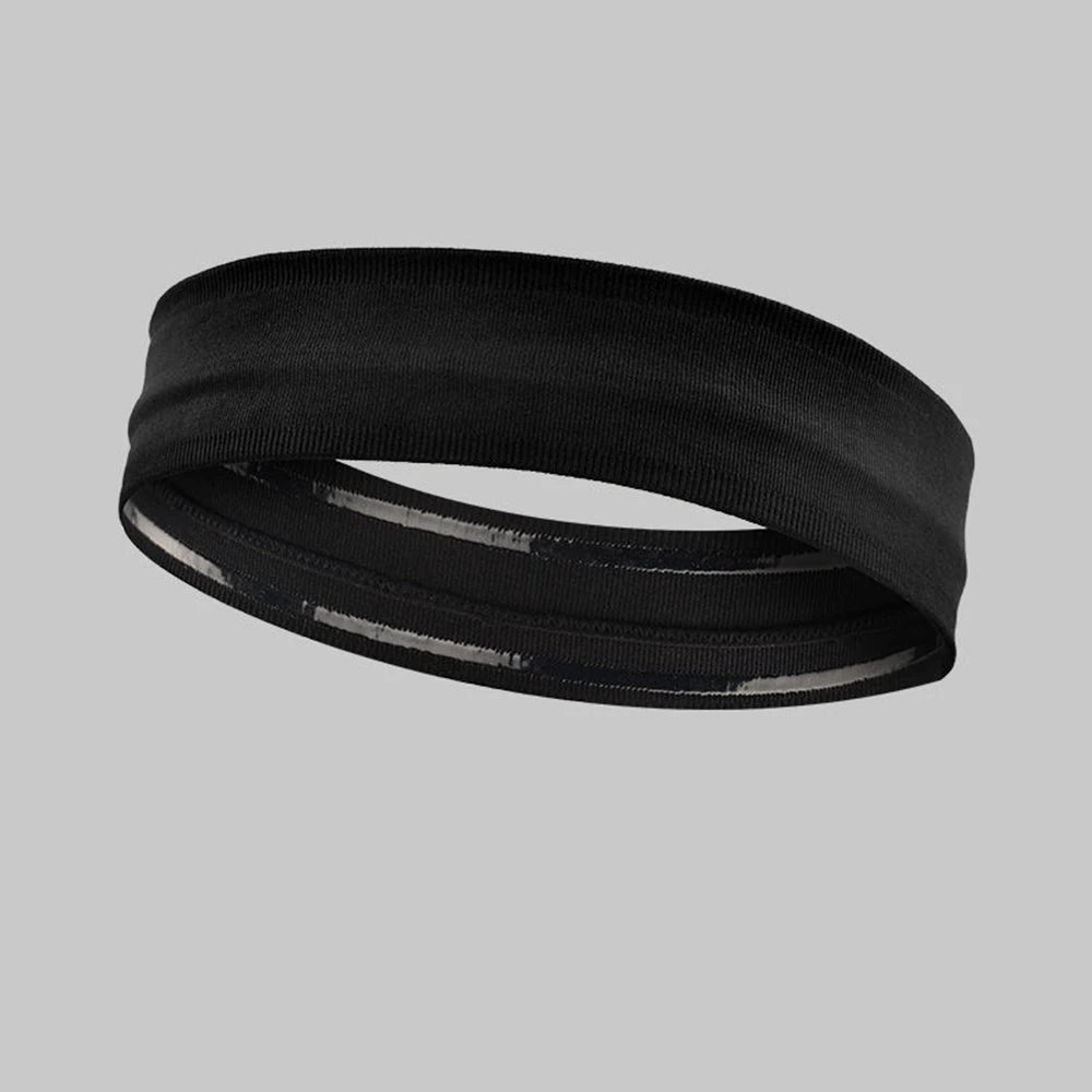 Men Sport Elastic Headbands Thick Non-Slip Sweatband Sports Gym Headband Women Men Br lifestyle view