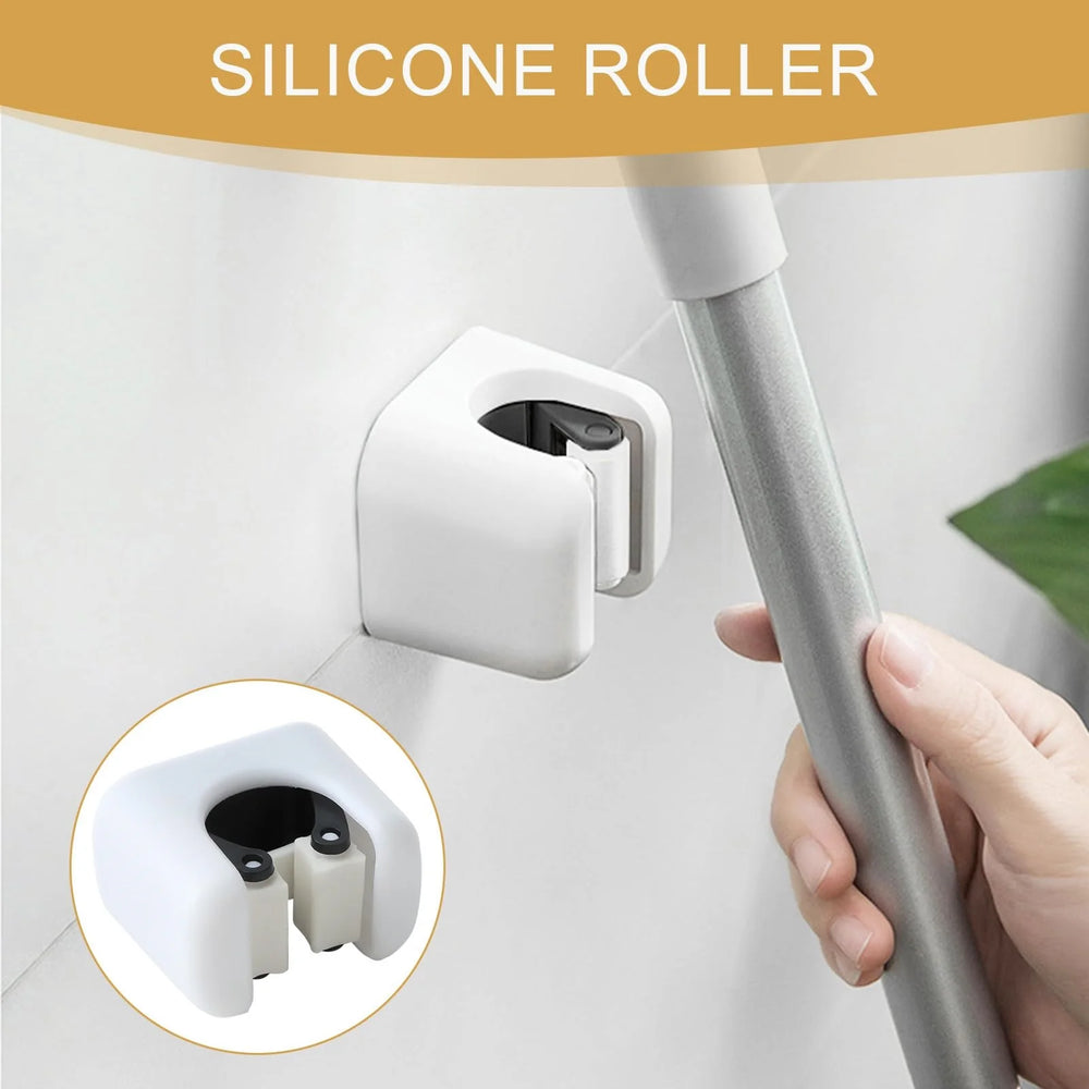 Bathroom -Punching Mop Brush Broom Holder Rack Kitchen Organizer Holder Hook alternate view