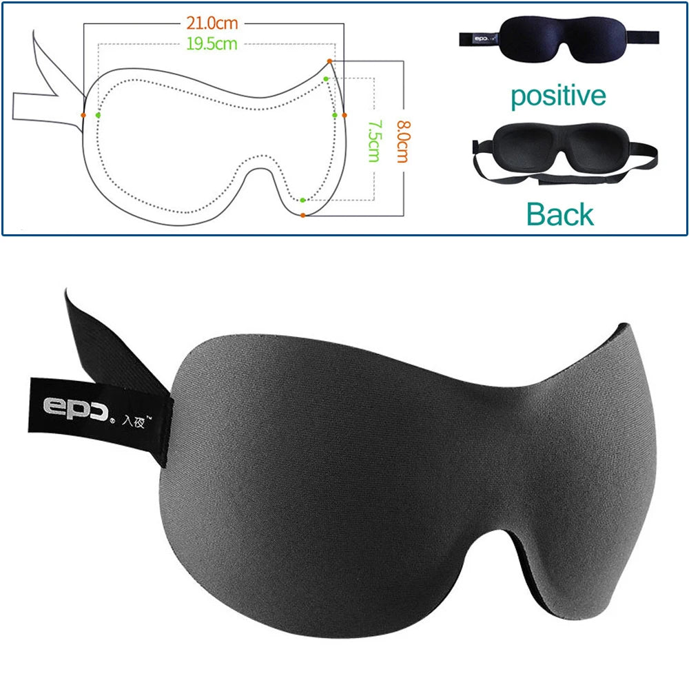 3D Breathable Sleep Mask | Light Blocking Eye Cover for Travel additional angle