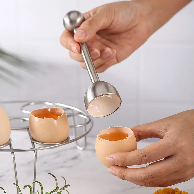 Egg Opener | Stainless Steel Egg Shell Cutting Knocker lifestyle view