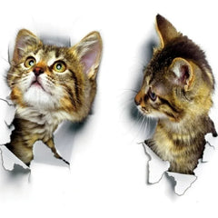 3D Cute Cat Wall Stickers | Self-adhesive Removable Wallpaper for Kids Room Living Room detail view