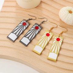 New Demon and The Slayer Metal Earring Trendy Cartoon Movie Series Dangle Earring Jewelry Woman Man