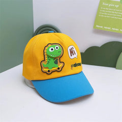 Children's Cartoon Dinosaur Baseball Cap for Toddlers | Unisex Baby Sun Hat detail view
