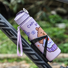 A Large-Capacity Capybara Straw Cup, Cute and Portable, Suitable for Outdoor Activitie close-up view