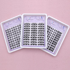 10Rows Cluster False Eyelashes Voluminous Fluffy Thick Natural Curling Lash Manga Eyes，Anime Lash Style，Suitable for Beginners