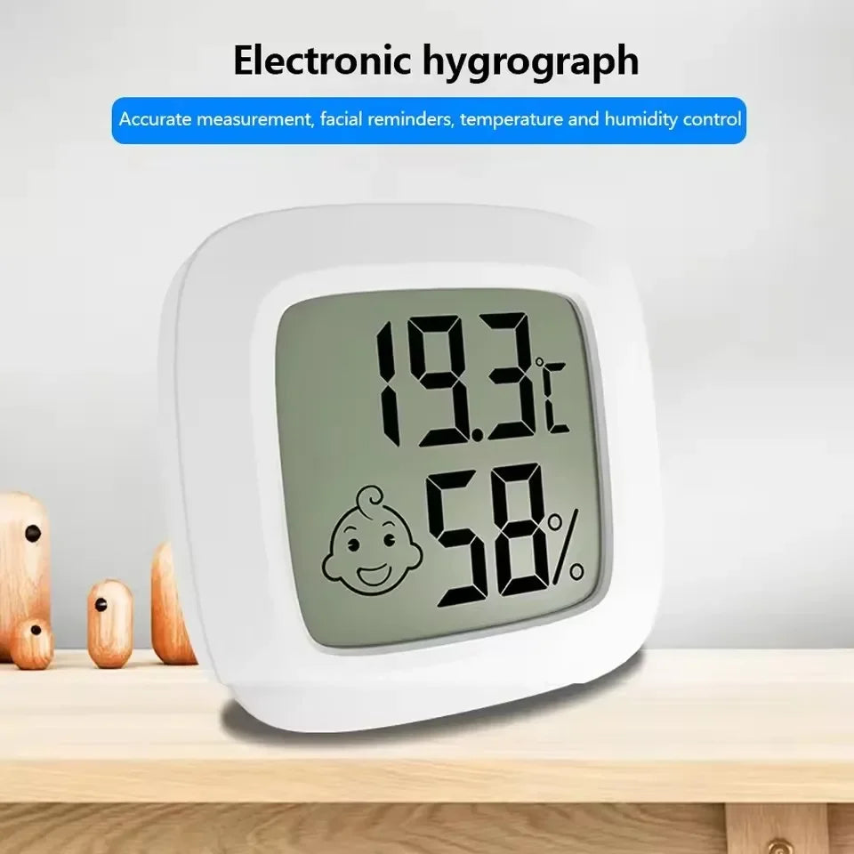 LCD Digital Thermometer Hygrometer | Indoor Room Temperature Humidity Monitor close-up view