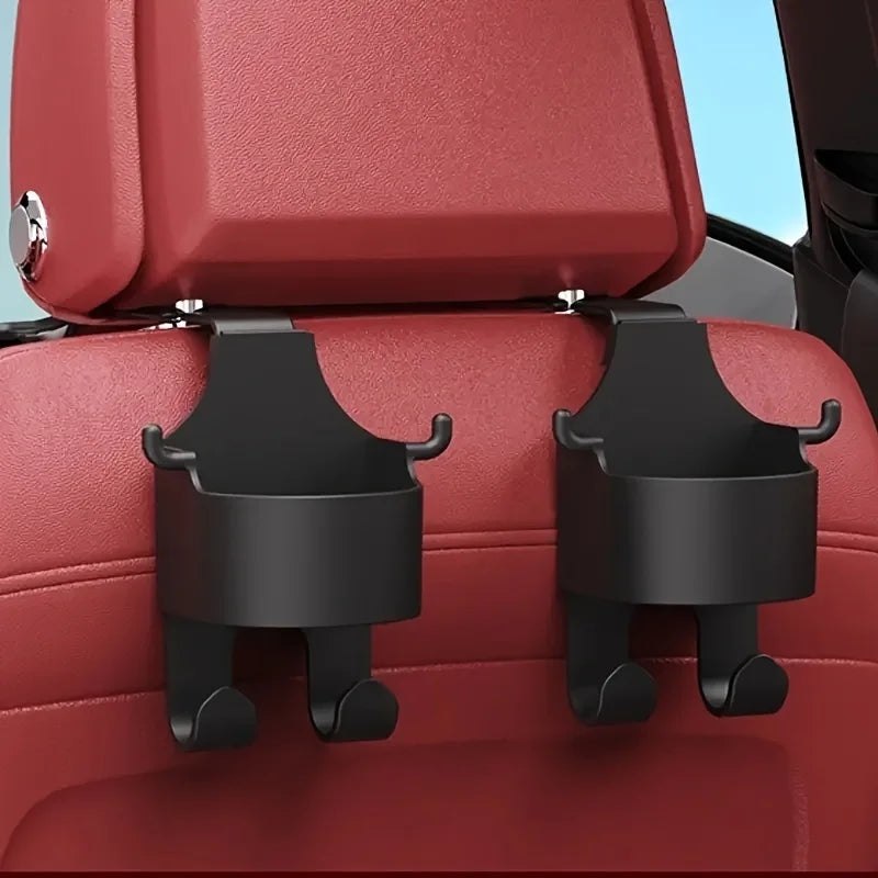 1/2Multifunctional Car Seat Back Storage Rack with Hook Cup Holder Storage Box Stur additional angle