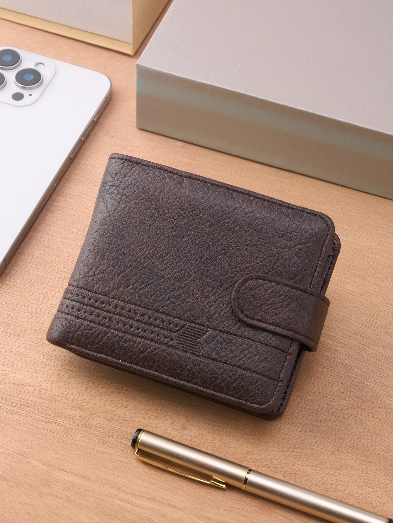 Men's Leather Zipper Wallet | Slim Short Multi-card Holder with Coin Pocket