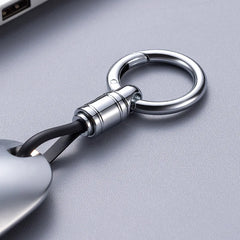 Metal Keychain for Men | Premium Anti-Lost Car Key Ring with Belt Clip close-up view